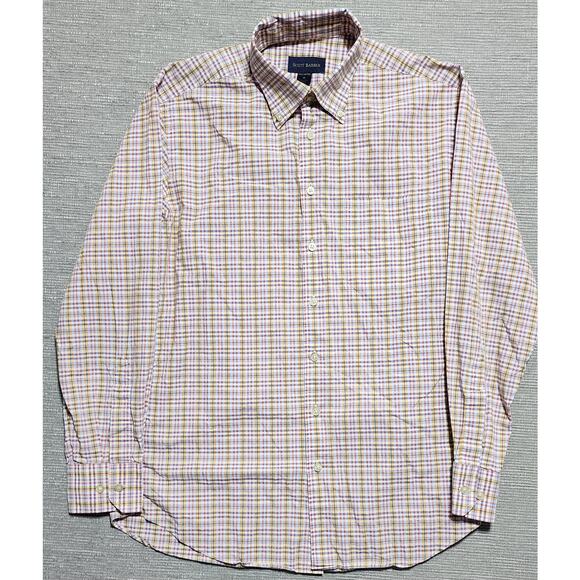 Scott barber Other - Scott Barber Plaid Button Down Shirt Men’s Large Blue Yellow Long Sleeve